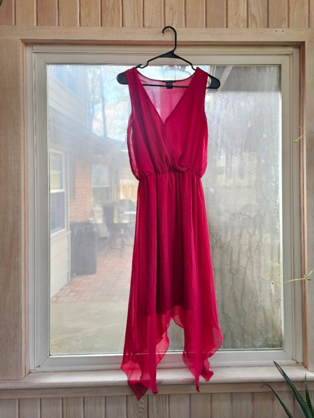 Robert Louis Hot Pink Handkerchief Dress Size S